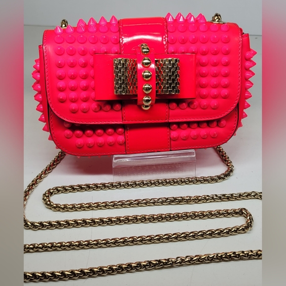 Christian Louboutin Sweet Charity Hot Pink Mini Bow Bag - Picture 2 of 13